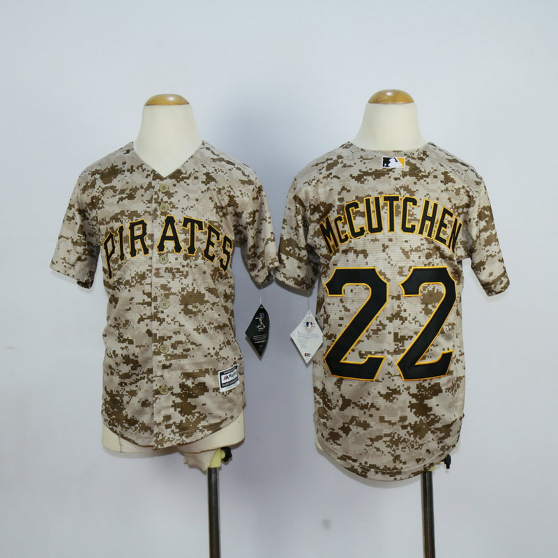 Youth Pittsburgh Pirates #22 Mccutchen Camo MLB Jerseys
